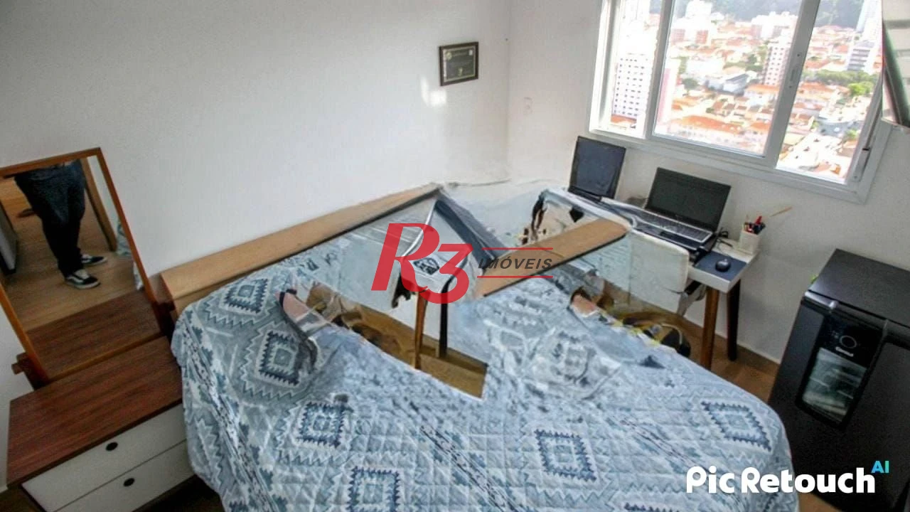 Apartamento com 1 dormitório à venda, 40 m² por R$ 590.000,00 - Campo Grande - Santos/SP