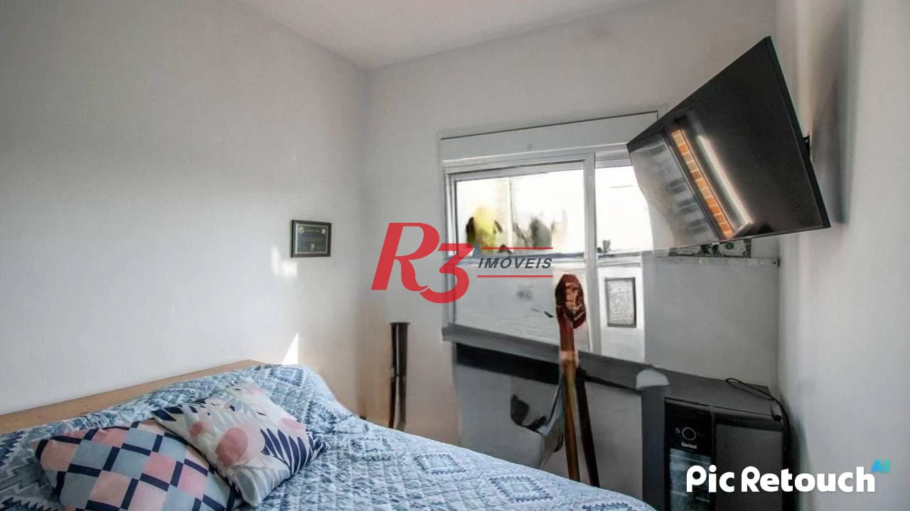 Apartamento com 1 dormitório à venda, 40 m² por R$ 590.000,00 - Campo Grande - Santos/SP