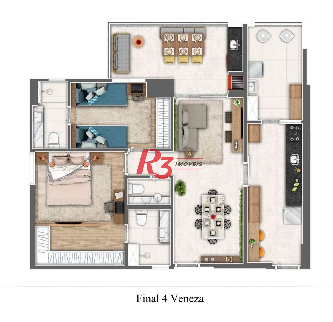 Apartamento com 2 dormitórios à venda, 87 m² por R$ 1.470.000,00 - Gonzaga - Santos/SP