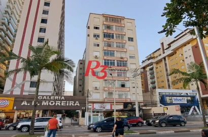 Apartamento com 2 dormitórios para alugar, 70 m² por R$ 3.380,02/mês - Gonzaga - Santos/SP