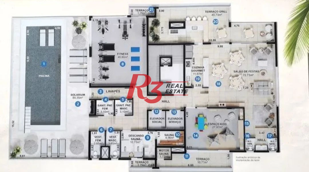 Apartamento à venda, 86 m² por R$ 1.300.000,00 - Pompéia - Santos/SP