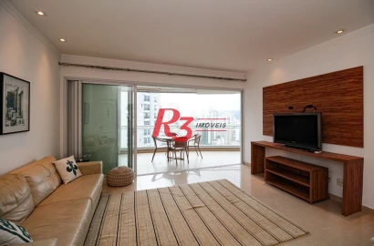 Apartamento com 3 dormitórios para alugar, 120 m² por R$ 11.500,00/mês - Gonzaga - Santos/SP