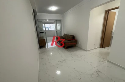 Apartamento com 2 dormitórios para alugar, 69 m² por R$ 5.500,02/mês - Boqueirão - Santos/SP
