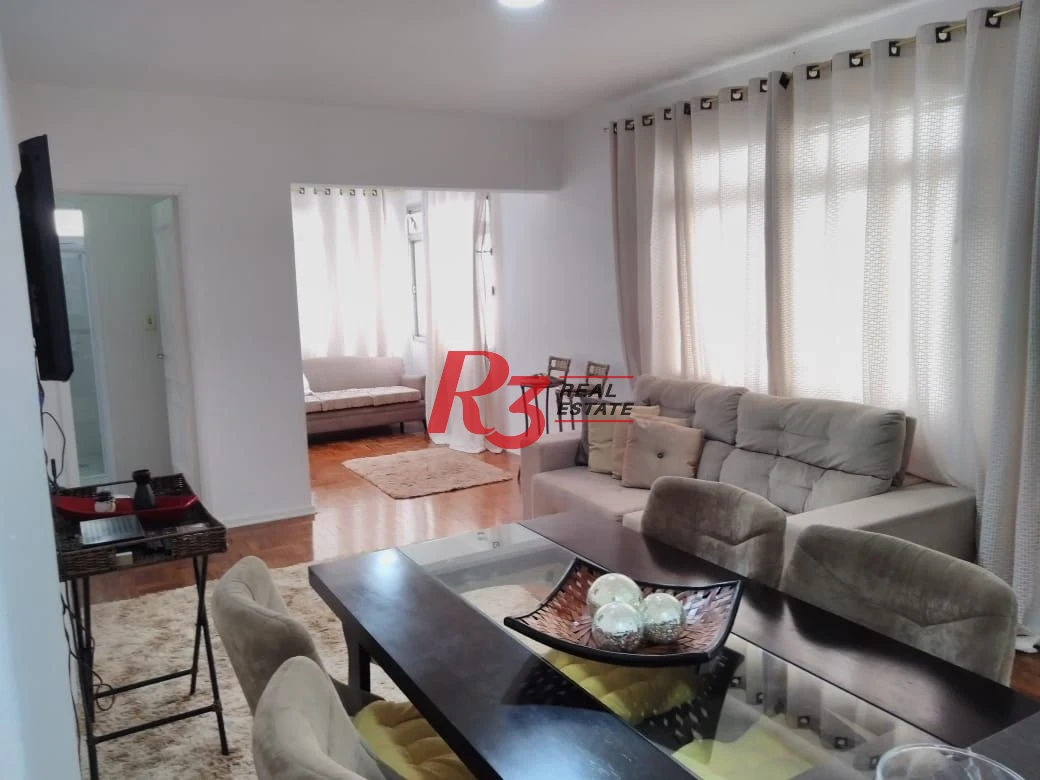 Apartamento com 2 dormitórios c Vista Mar, Piscina, 98 m² por R$ 775.000 - Embaré - Santos/SP