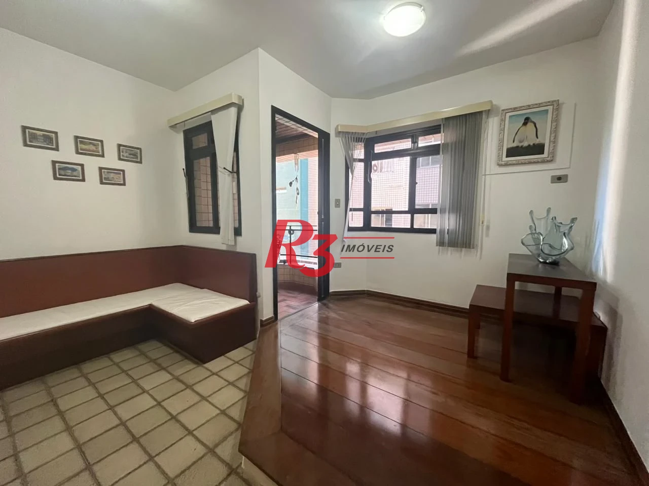 Apartamento com 1 dormitório com Lazer, 1 quadra - Boqueirão - Santos/SP