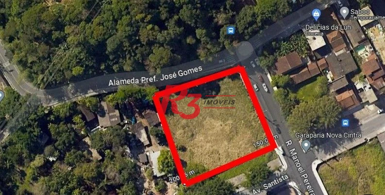 Terreno à venda, 2500 m² por R$ 3.500.000,00 - Morro de Nova Cintra - Santos/SP