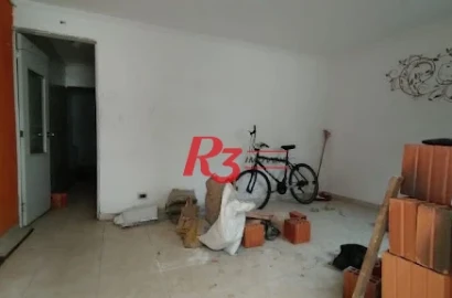 Casa com 2 dormitórios para alugar, 50 m² - Marapé - Santos/SP