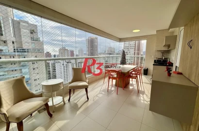 Apartamento com 3 dormitórios à venda, 127 m² por R$ 1.950.000,00 - Boqueirão - Santos/SP