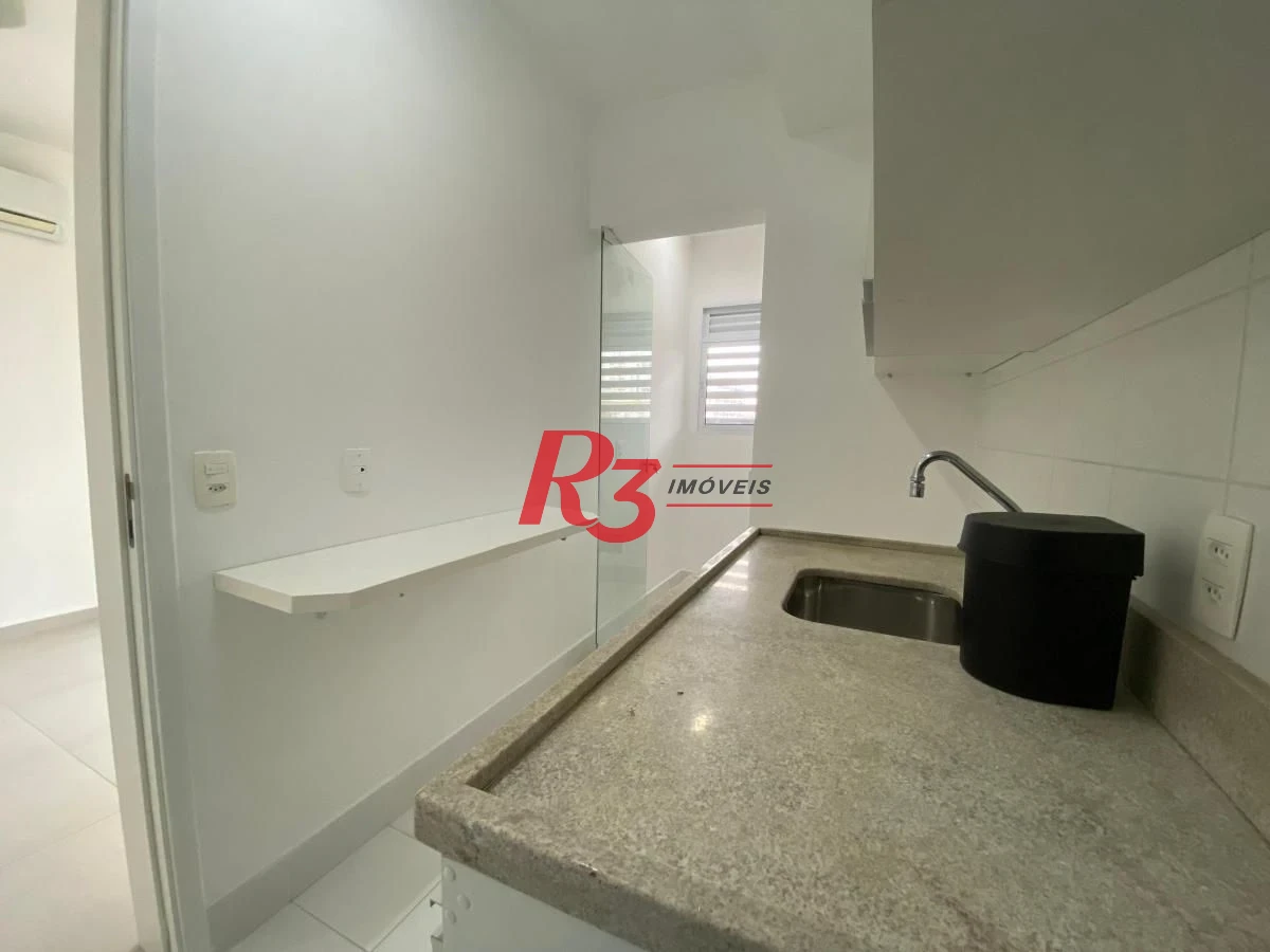 Apartamento com 1 dormitório com Lazer, 47 m² por R$ 660.000 - Boqueirão - Santos/SP