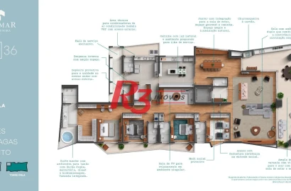 Apartamento à venda, 433 m² por R$ 8.560.000,00 - Gonzaga - Santos/SP