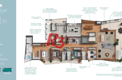 Apartamento à venda, 433 m² por R$ 8.030.000,00 - Gonzaga - Santos/SP