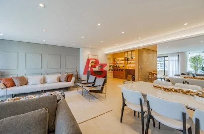 Apartamento com 3 suítes de alto padrão à venda, 185 m² por R$ 1.790.000 - Gonzaga - Santos/SP
