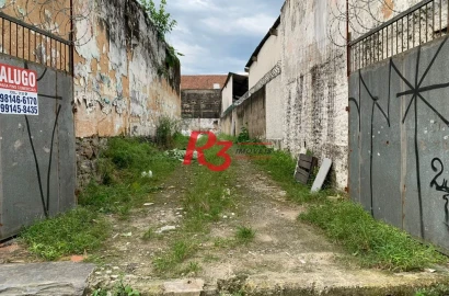 Terreno à venda, 222 m² por R$ 686.000,00 - Centro - Santos/SP
