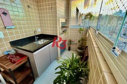 Apartamento à venda, 91 m² por R$ 1.400.000,00 - Gonzaga - Santos/SP