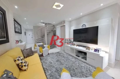 Apartamento Triplex à venda, 111 m² por R$ 810.000,00 - Estuário - Santos/SP