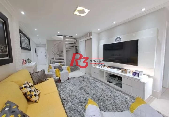 Apartamento Triplex à venda, 111 m² por R$ 810.000,00 - Estuário - Santos/SP