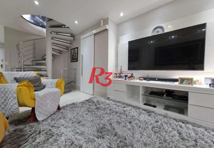 Apartamento Triplex à venda, 111 m² por R$ 810.000,00 - Estuário - Santos/SP