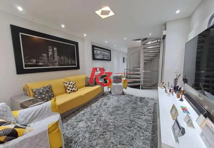 Apartamento Triplex à venda, 111 m² por R$ 810.000,00 - Estuário - Santos/SP
