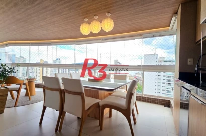 Apartamento à venda, 164 m² por R$ 3.250.000,00 - Aparecida - Santos/SP