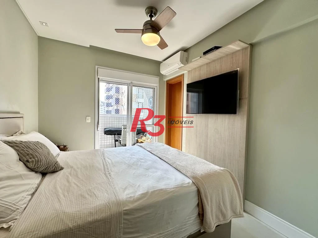 Apartamento com 2 dormitórios à venda, 82 m² por R$ 1.070.000,00 - Gonzaga - Santos/SP