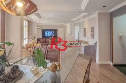 Apartamento com 3 dormitórios à venda, 240 m² por R$ 1.440.000,00 - Ponta da Praia - Santos/SP