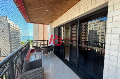 Apartamento com 4 dormitórios, 190 m² - venda por R$ 1.850.000,00 ou aluguel por R$ 10.000,00/mês - Aparecida - Santos/SP