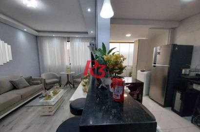 Apartamento com 3 dormitórios à venda, 90 m² por R$ 691.000,00 - Pompéia - Santos/SP