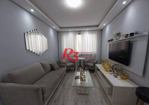 Apartamento com 3 dormitórios à venda, 90 m² por R$ 691.000,00 - Pompéia - Santos/SP