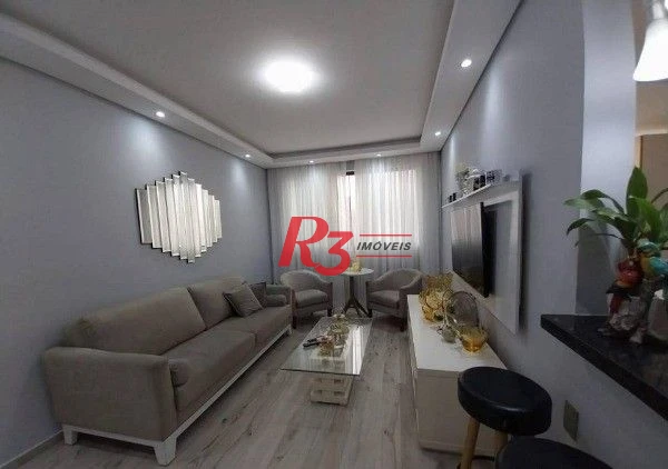 Apartamento com 3 dormitórios à venda, 90 m² por R$ 691.000,00 - Pompéia - Santos/SP