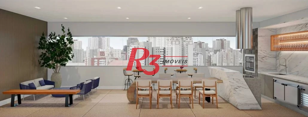Apartamento com 2 dormitórios à venda, 55 m² - Campo Grande - Santos/SP