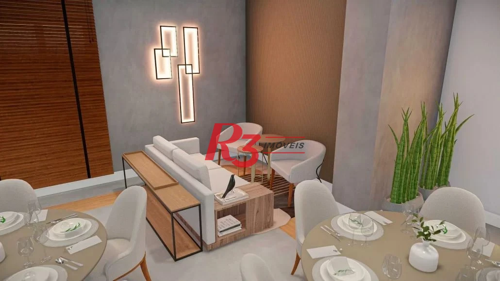 Apartamento com 2 dormitórios à venda, 55 m² - Campo Grande - Santos/SP
