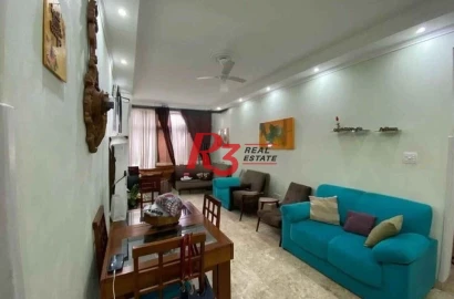Apartamento com 2 dormitórios para alugar, 145 m² por R$ 3.000,02/mês - Ponta da Praia - Santos/SP