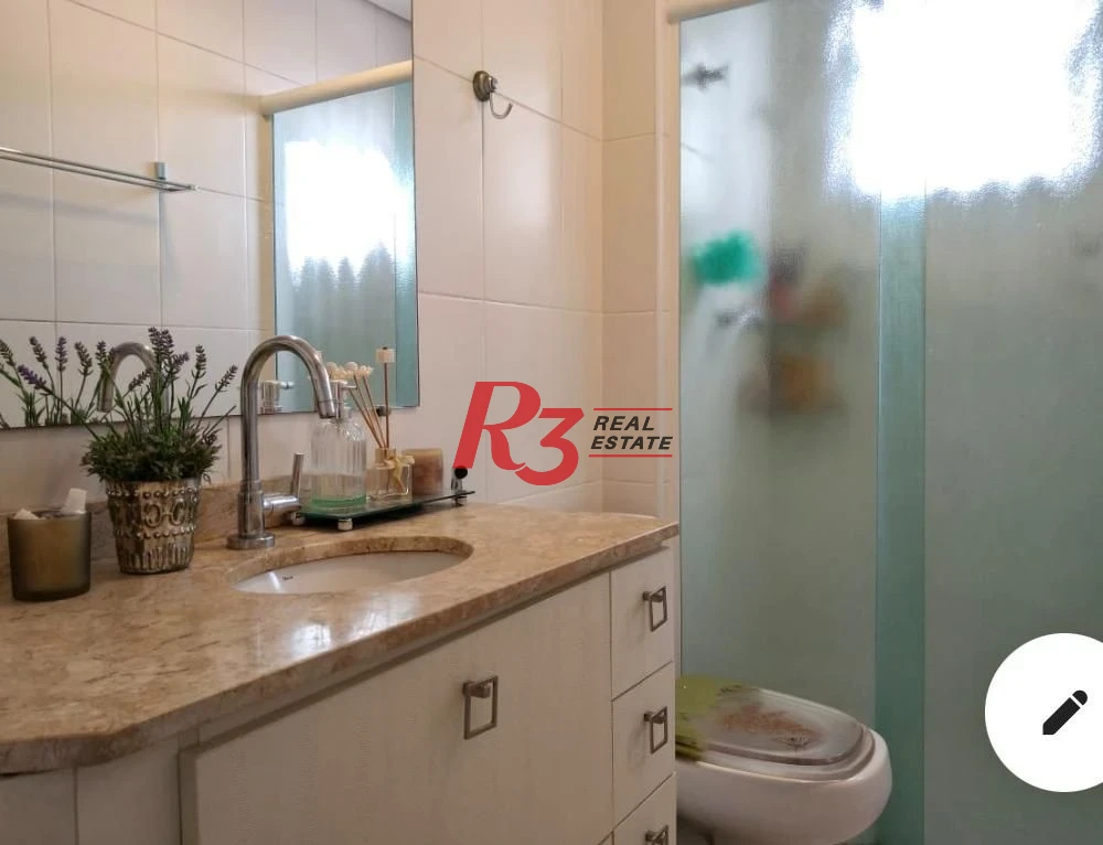 Apartamento para alugar, 80 m² por R$ 5.500,00/mês - Gonzaga - Santos/SP