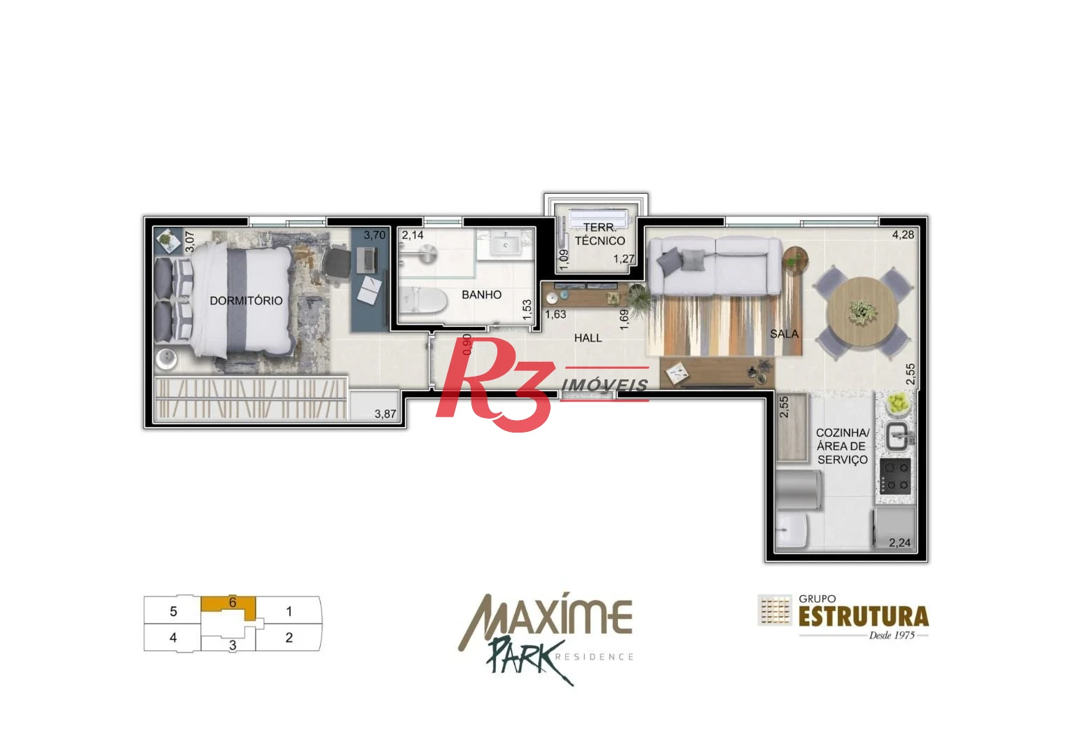 Apartamento à venda, 44 m² por R$ 617.100,00 - Ponta da Praia - Santos/SP