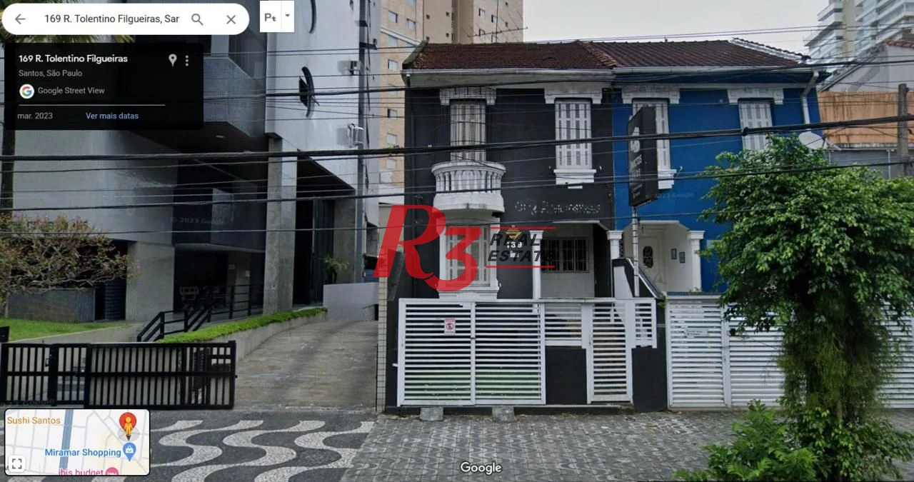 Sobrado com 2 dormitórios para alugar, 115 m² por R$ 6.341,00/mês - Gonzaga - Santos/SP