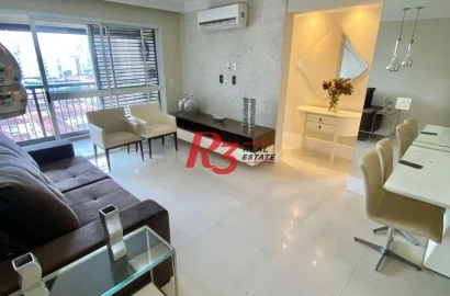 Apartamento para alugar, 90 m² por R$ 6.000,02/mês - Gonzaga - Santos/SP