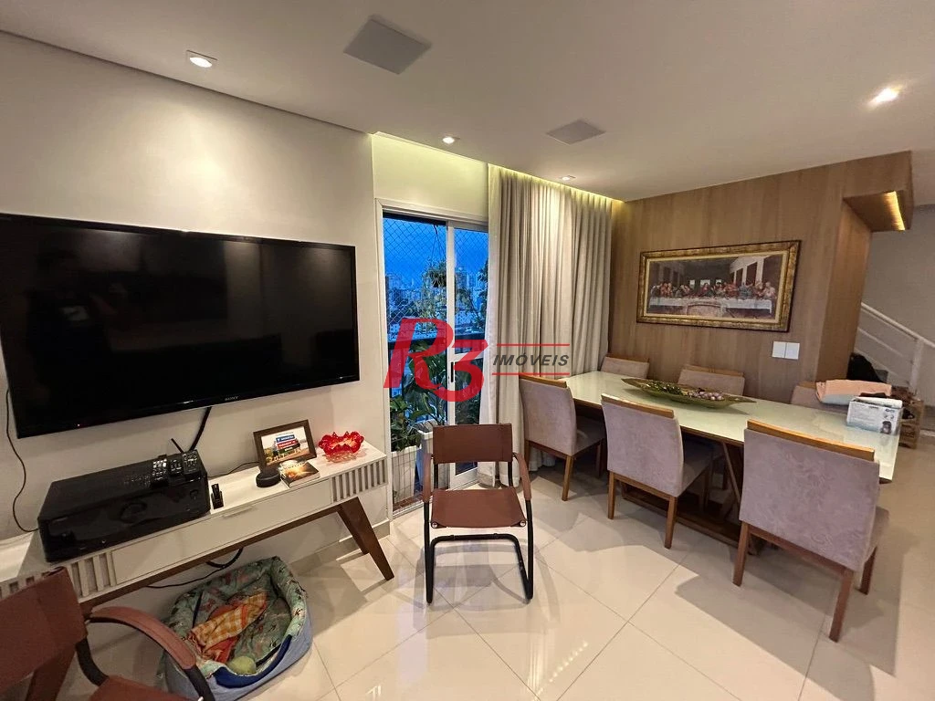 Apartamento Duplex à venda, 128 m² por R$ 1.200.000,00 - Encruzilhada - Santos/SP
