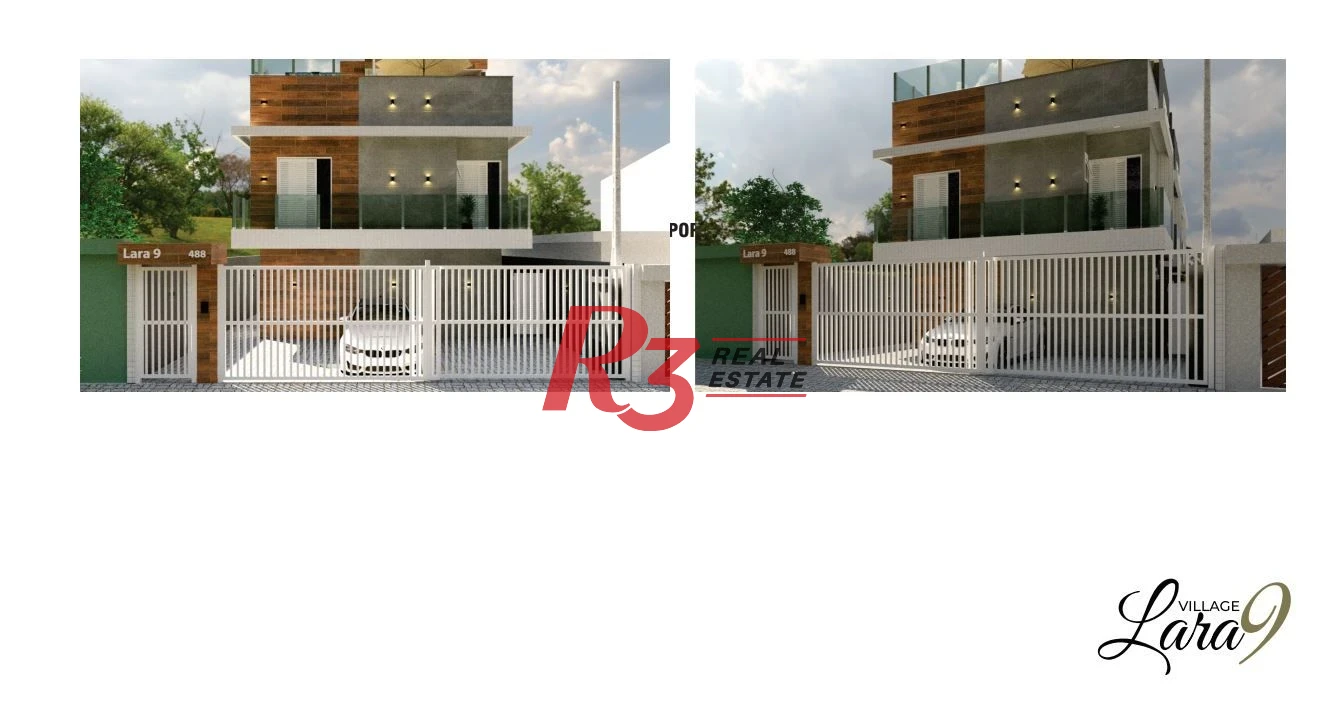 Village com 3 dormitórios à venda, 123 m² por R$ 399.000,00 - Japuí - São Vicente/SP