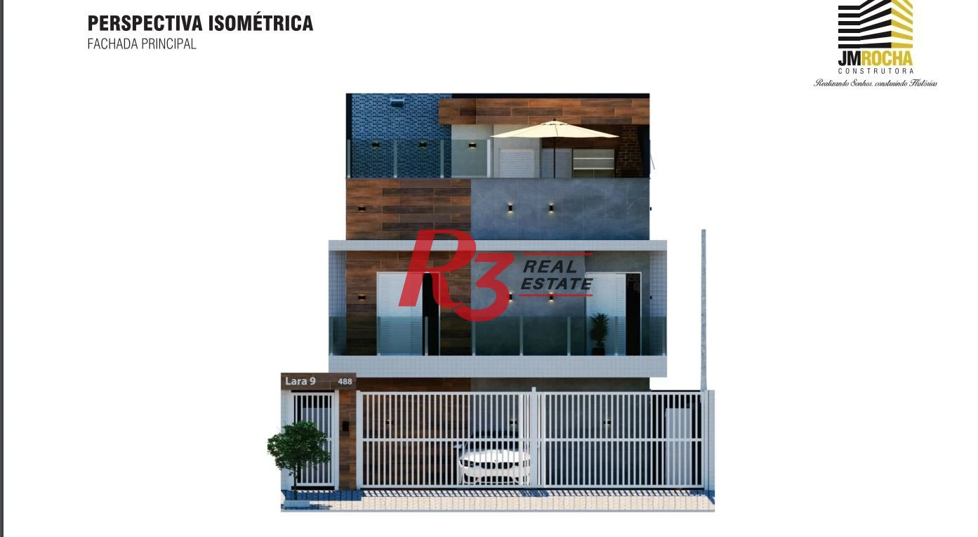 Village com 3 dormitórios à venda, 123 m² por R$ 399.000,00 - Japuí - São Vicente/SP