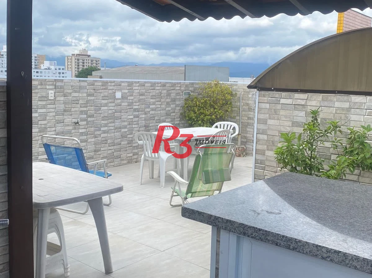 Apartamento Triplex com 3 dormitórios à venda, 185 m² por R$ 590.000,00 - Estuário - Santos/SP