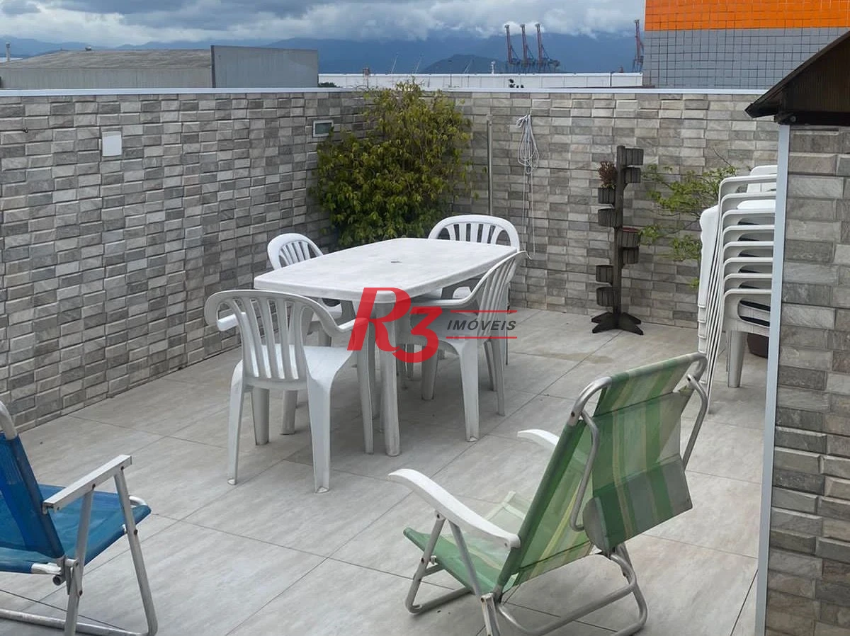 Apartamento Triplex com 3 dormitórios à venda, 185 m² por R$ 590.000,00 - Estuário - Santos/SP