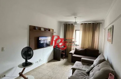 Apartamento com 2 dormitórios para alugar, 60 m² por R$ 3.100,00/mês - Marapé - Santos/SP