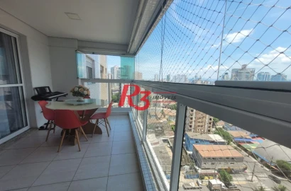 Apartamento com 3 dormitórios à venda, 111 m² por R$ 1.200.000,00 - Ponta da Praia - Santos/SP