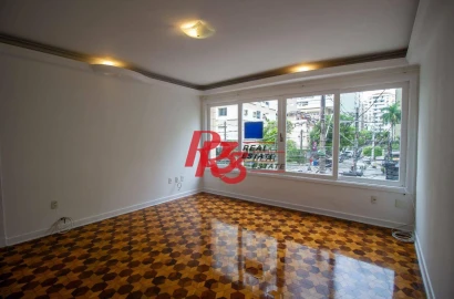 Apartamento com 3 dormitórios para alugar, 90 m² por R$ 4.000,00/mês - Gonzaga - Santos/SP
