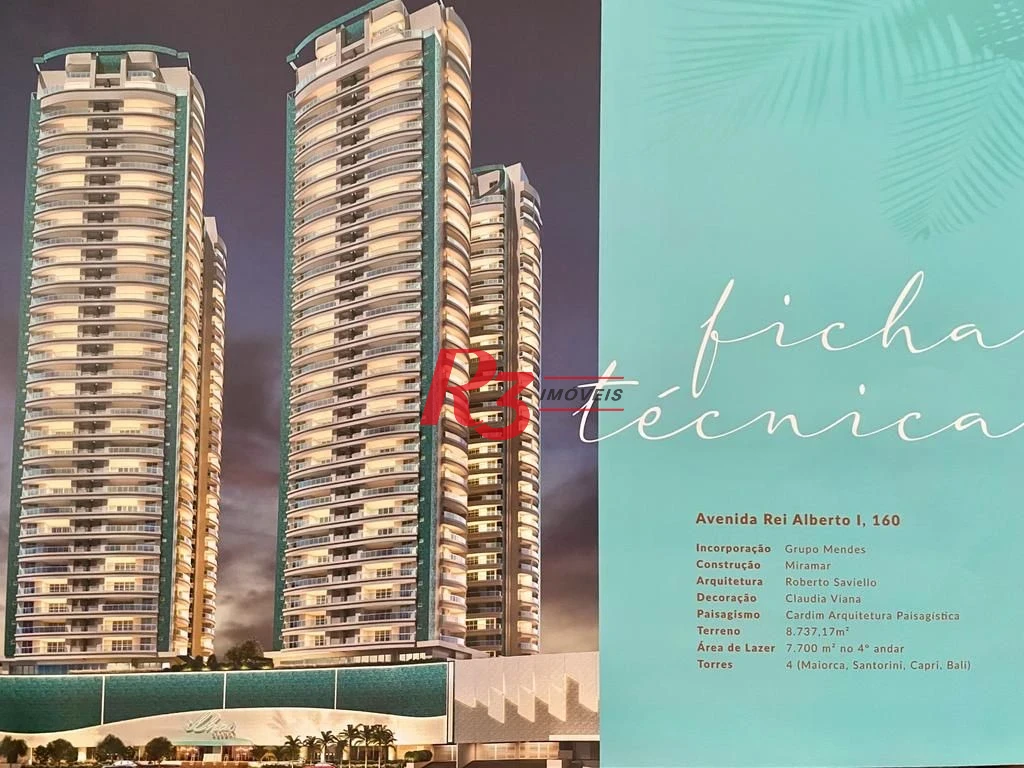 Oportunidade à venda em incrível lançamento na Ponta da Praia, 3 suítes, 3 vagas, andar alto, 163 m², oportunidade!!