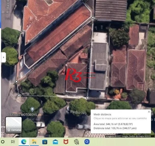 Terreno para alugar, 546 m² por R$ 15.000,00/mês - Embaré - Santos/SP