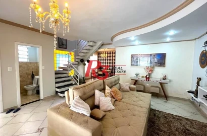 Casa com 5 dormitórios à venda, 208 m² por R$ 1.399.000,00 - Campo Grande - Santos/SP