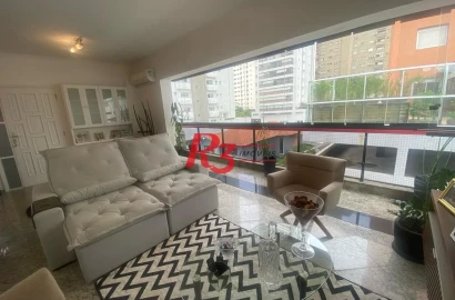Apartamento com 2 dormitórios à venda, 140 m² por R$ 1.100.000,00 - Embaré - Santos/SP