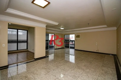 Apartamento com 3 dormitórios à venda, 205 m² por R$ 2.200.000,00 - Embaré - Santos/SP