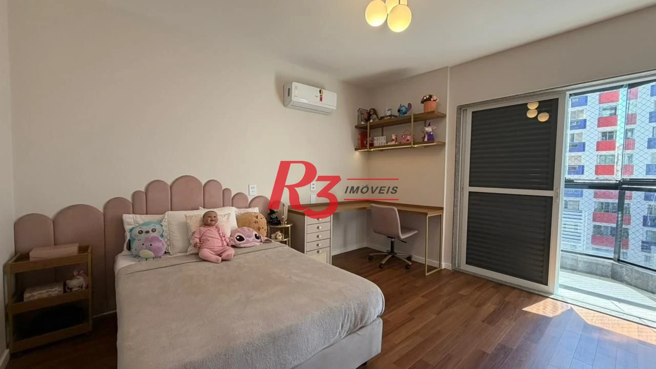 Apartamento com 3 dormitórios à venda, 205 m² por R$ 2.100.000,00 - Embaré - Santos/SP